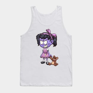 Zombie Girl With Teddy Bear Tank Top